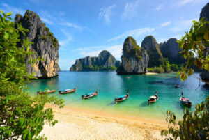 Krabi & Railay Beach Adventure: Limestone Cliffs, Emerald Waters & Island Hopping from Bangkok