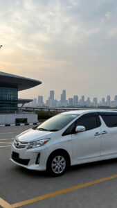 Private airport transfer car waiting at Suvarnabhumi BKK airport 2026
